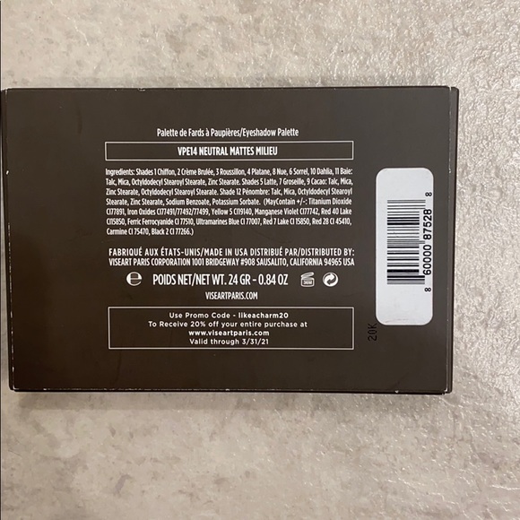 Viseart neutral mattes eyeshadow palette - Picture 2 of 3